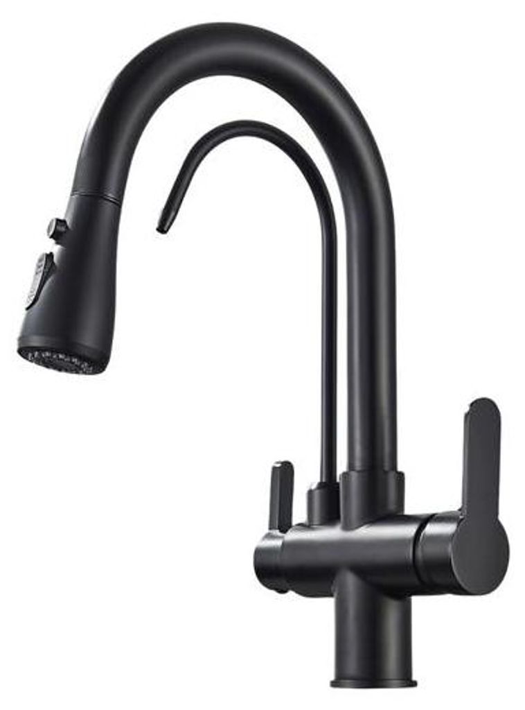3-Wege Küchenarmatur NORDIC mit Wasserfilter-Anschluss, Produktbild 