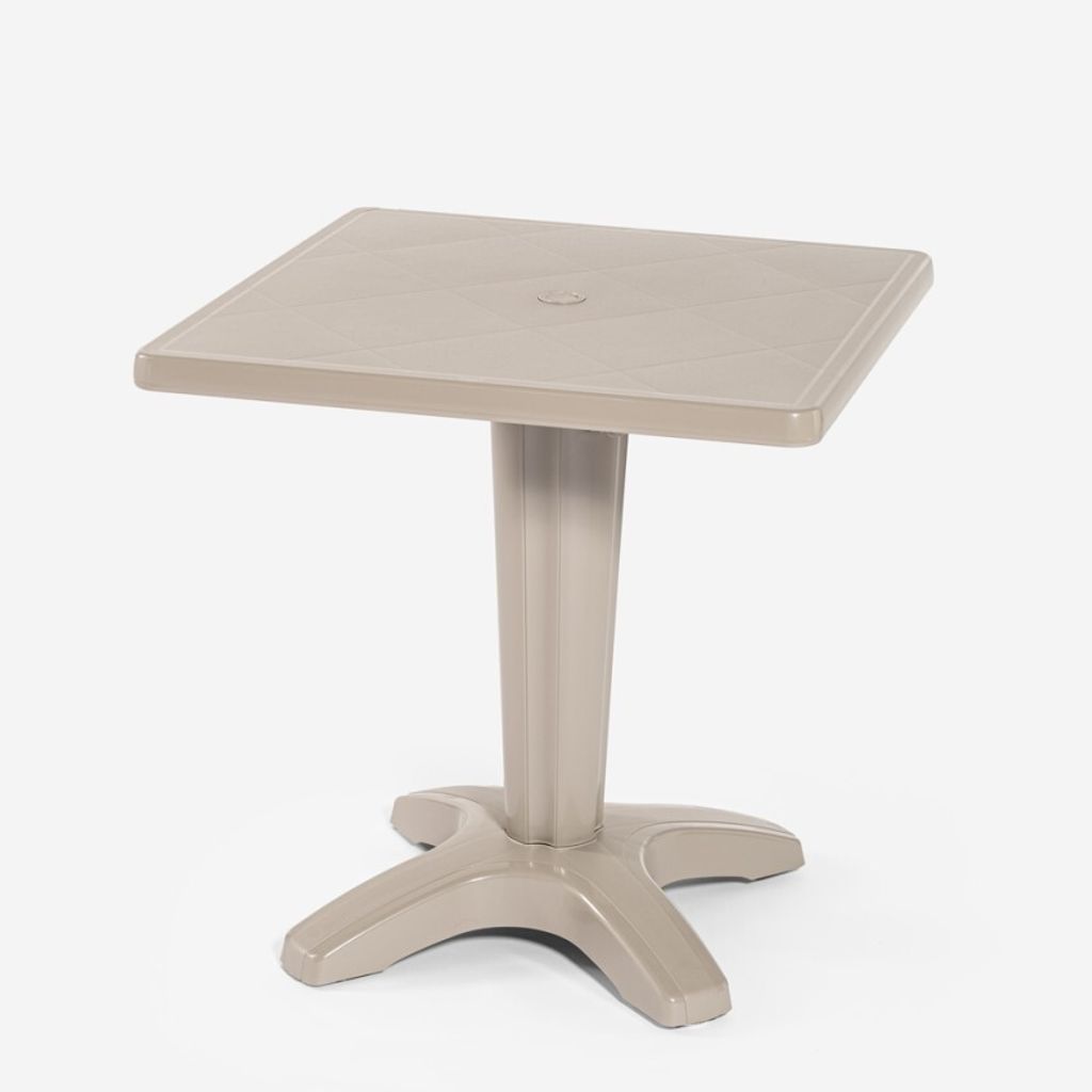Grand Soleil Zavor quadratisch Polypropylen Tisch Außenbereich bar 70x70 - Beige