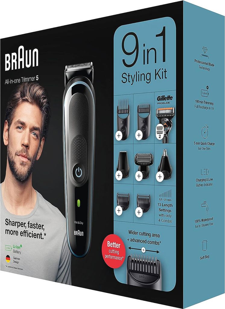 Multi-Grooming-Kit 5 MGK5380, trymer do brody 9 w 1 dla Zdjęcie produktu 10