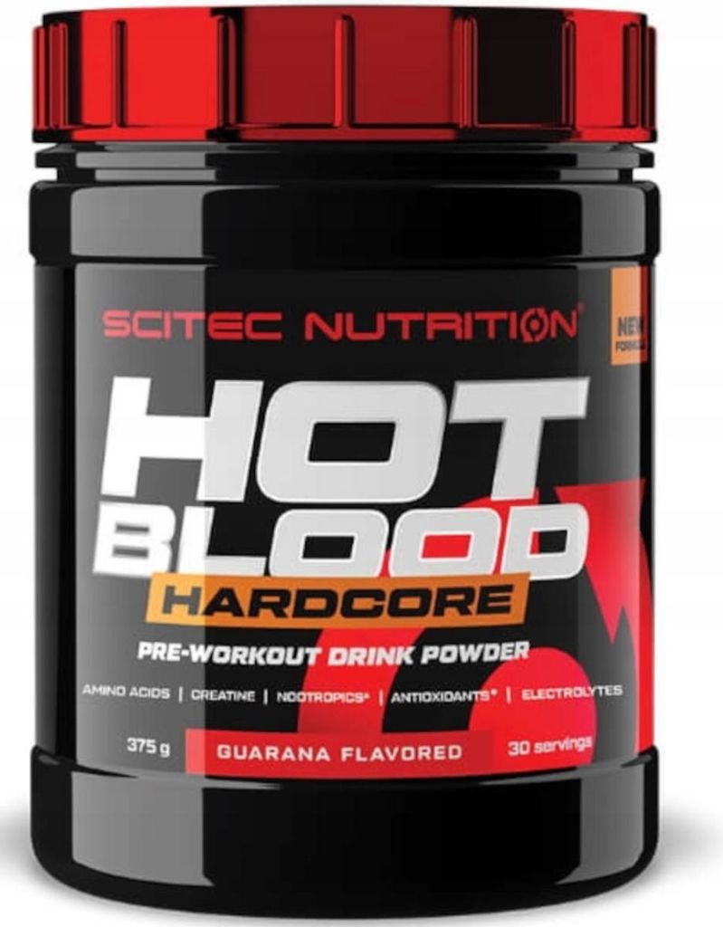 Scitec Nutrition Hot Blood Hardcore Powder 375g Dose Guarana