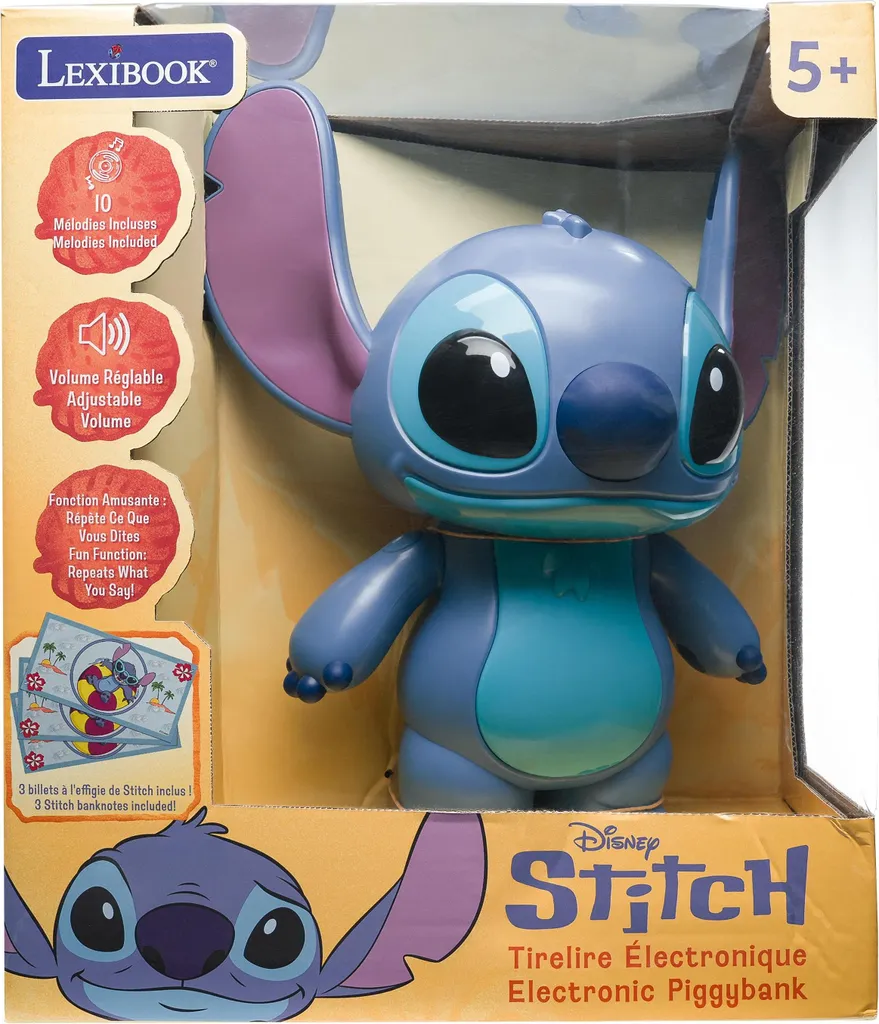 Tirelire Stitch interactive avec aspirateur à billets et code secret - 5