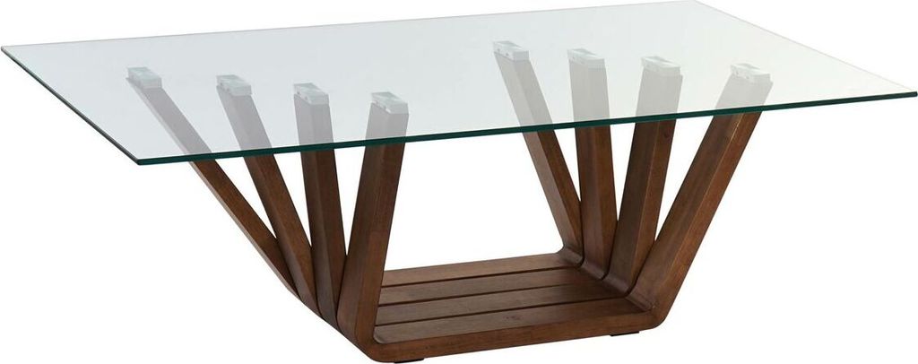DKD Home Decor Cristal Nogal Aluminium Couchtisch 130 x 70 x 42 cm