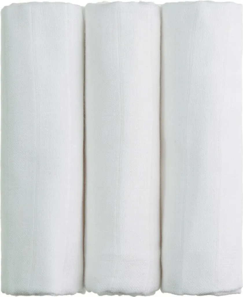Couches en bambou ultra absorbantes lot de 3 - Textile blanc respirant
