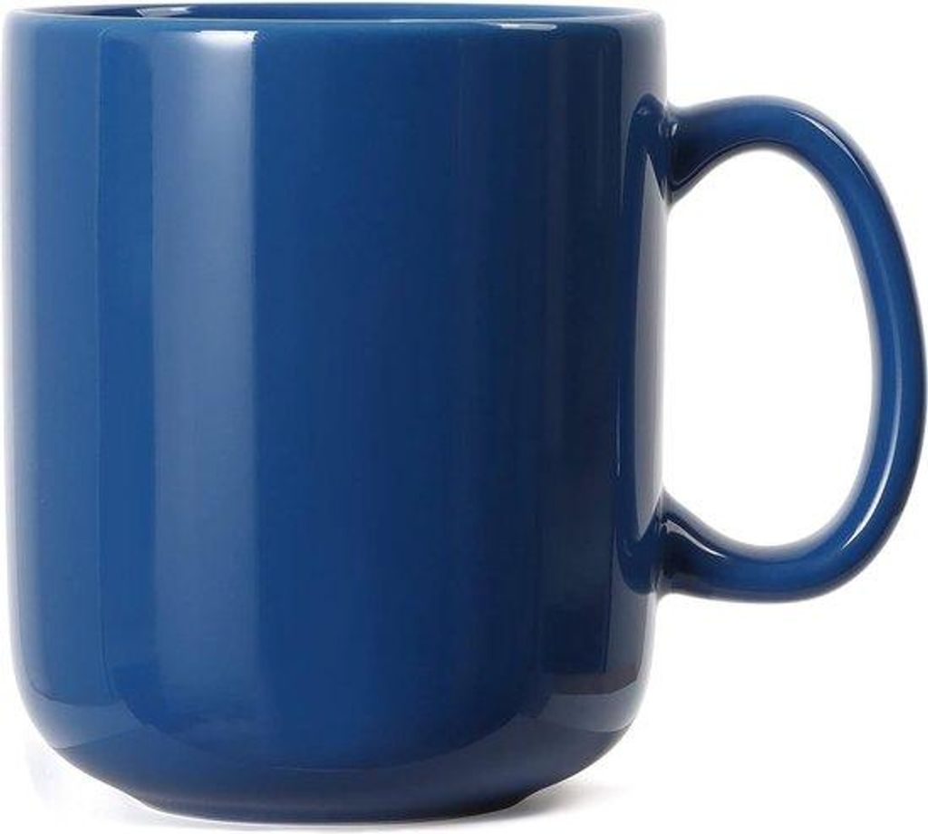 Großer Keramikbecher 600ml Blau für Männer