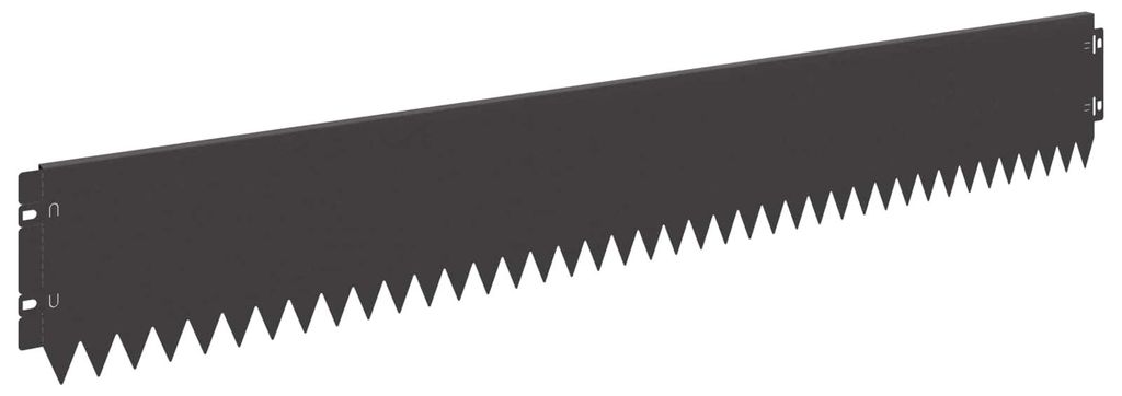 vidaXL Raseneinfassung 10 pcs 103 x 15 cm Stahl Schwarz