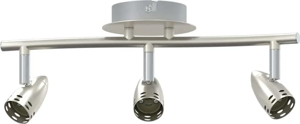 Spot de plafond nickel orientable métal robuste pour éclairage intérieur