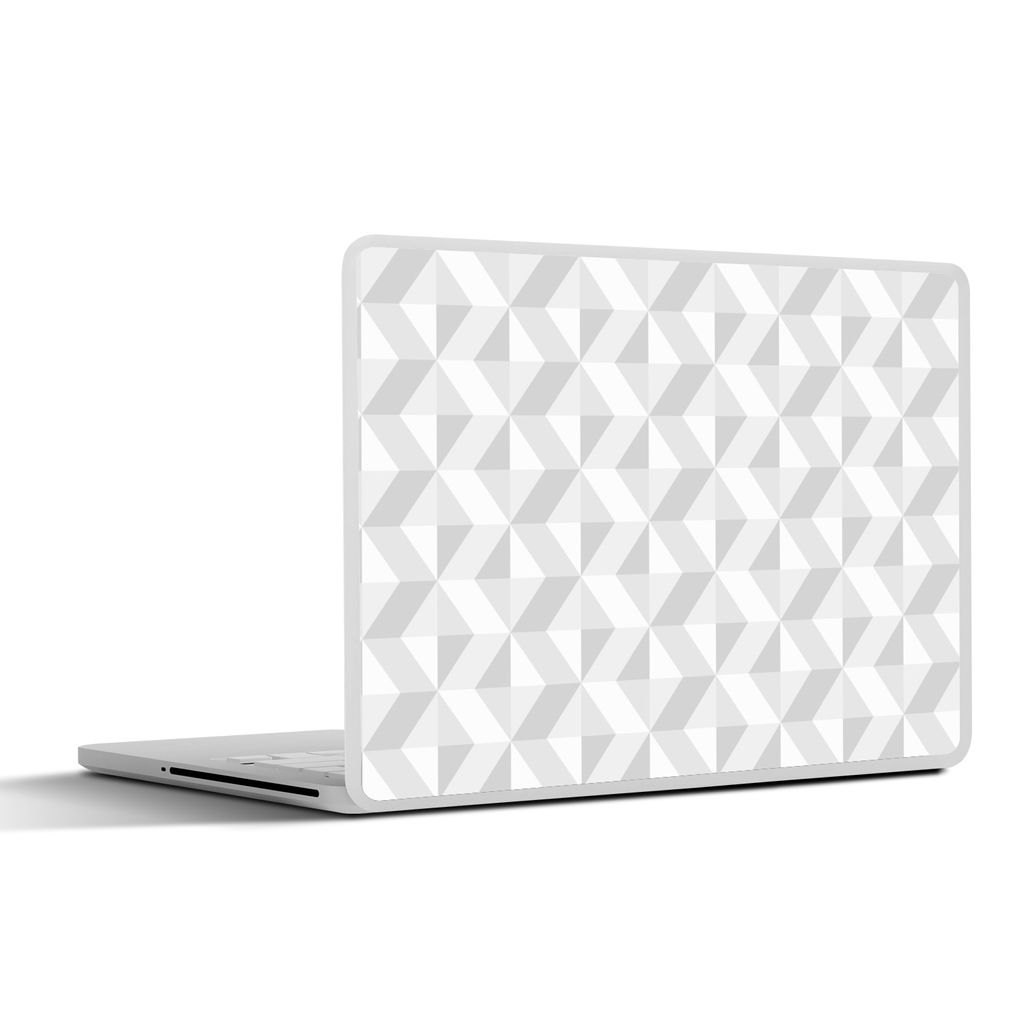 MuchoWow Laptop Aufkleber Sticker Cover Zickzack - Grau - Muster - Geometrie 36.5x27.5 cm - Laptop-Sticker