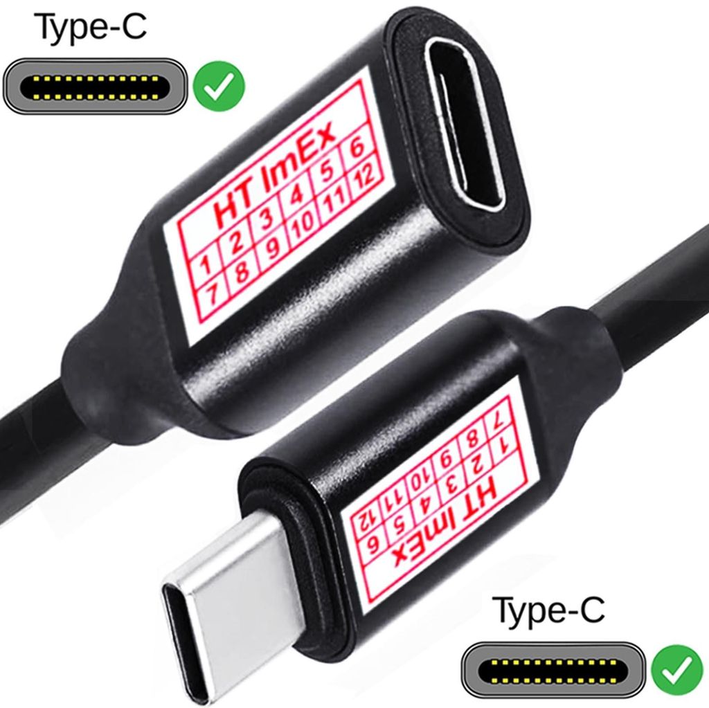 USB-C 3.2 Verlängerung Kabel 4K 60Hz C-Stecker C-Buchse Laden Daten Handy Laptop
