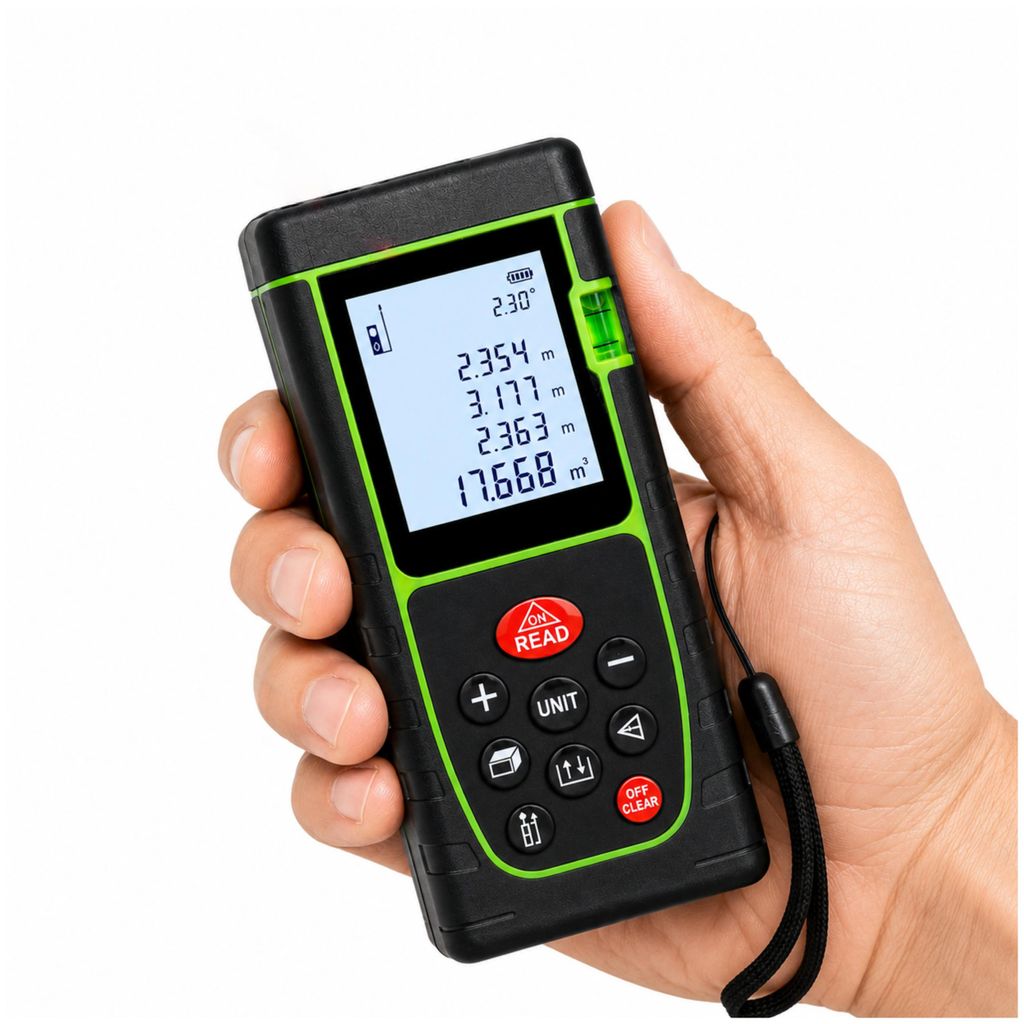 ASATO Laser-Entfernungsmesser 40 m mit Wasserwaage, Produktbild 