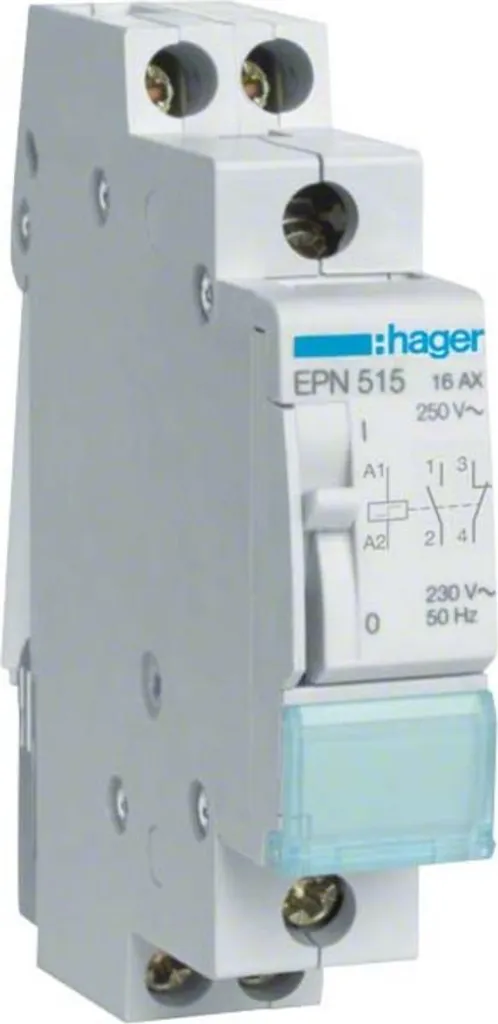 Hager EPN 515 Télérupteur Modulaire 1NO+1NC 230V AC 16A Haute Qualité