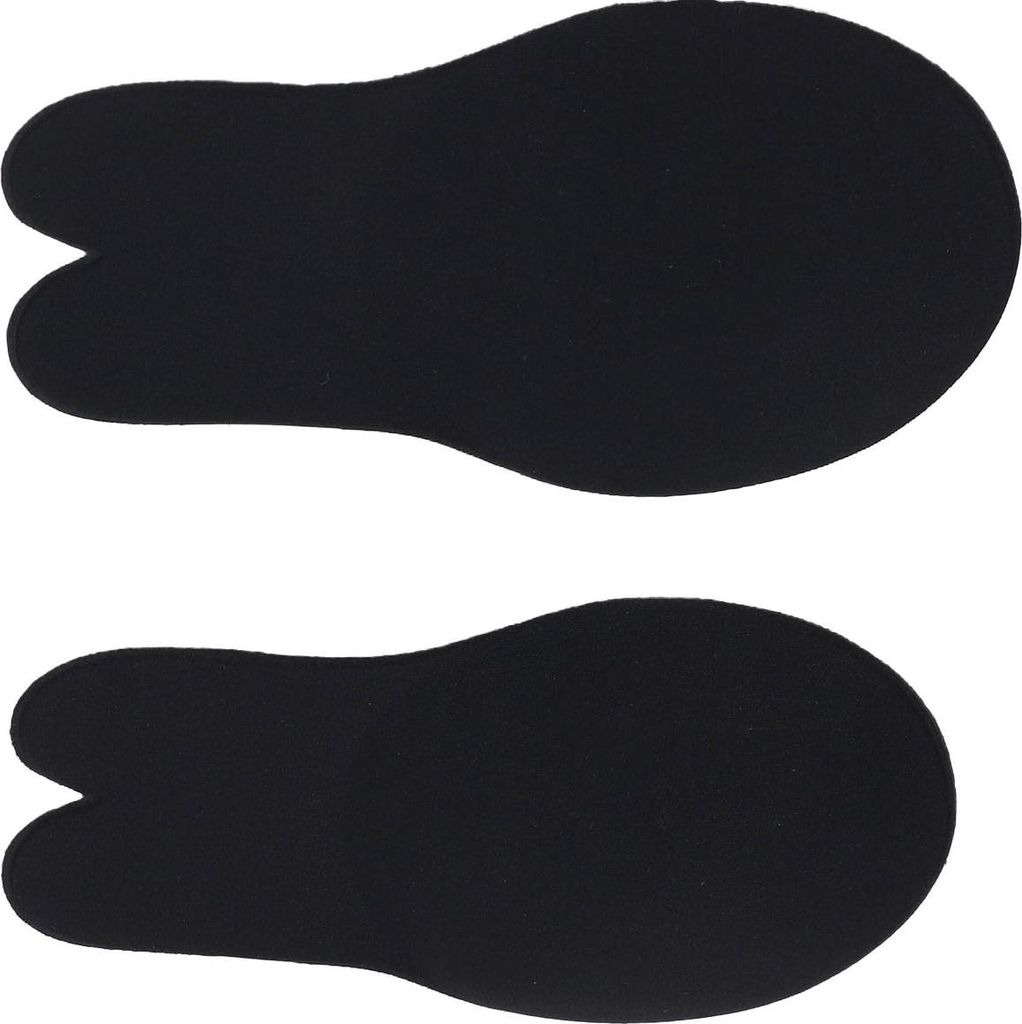 Kaninchenohrkleber BH trägerlose Rückenless wiederverwendbares Push -up -Brust -Lift -Nippelabdeckungen für Frauen schwarz s/m
