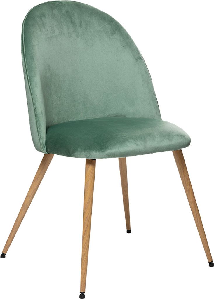 Eazy Living Samt Esszimmerstuhl Nathan Jade - Holz