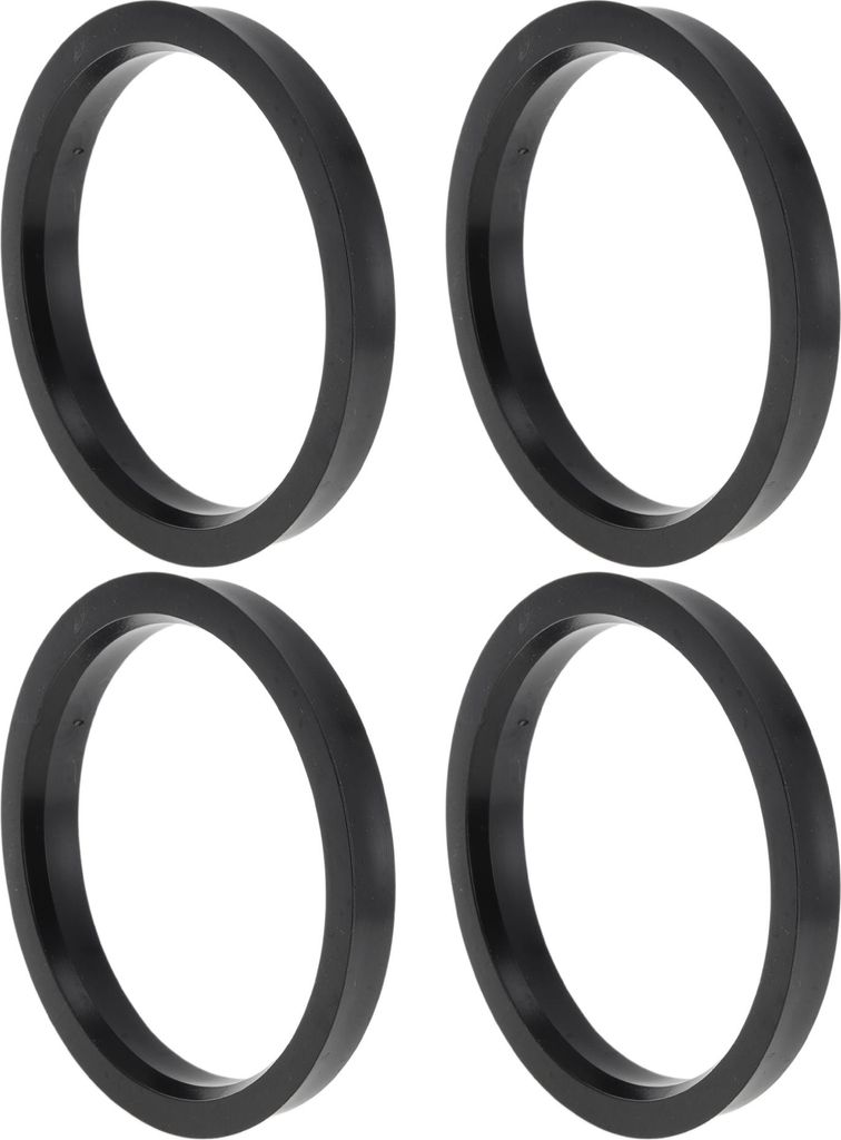 82,1 mm bis 69,1 mm Auto-Radnaben-Zentrierringe Schwarzes Polycarbonat-Räderzentrumswelle-Stoßdämpfende Nabenringe 4 Stück