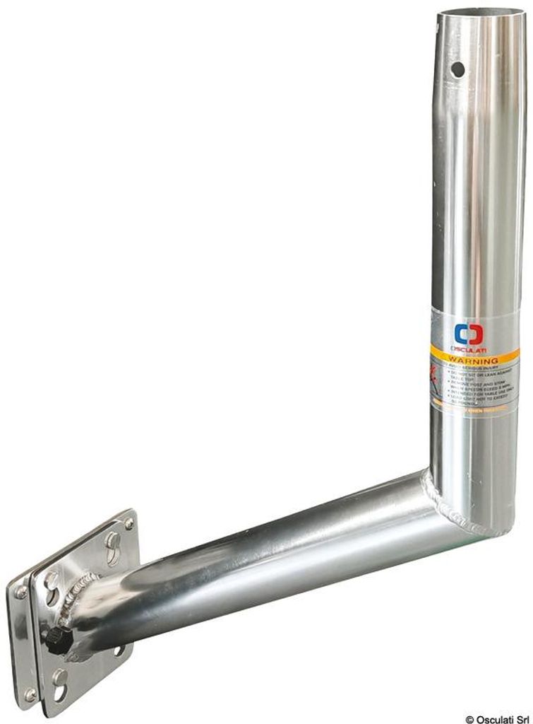 Aluminium Tischbefestigung, Tischbein zur Montage an Wand von Boot, Wohnmobil & Co, einfach demontierbar