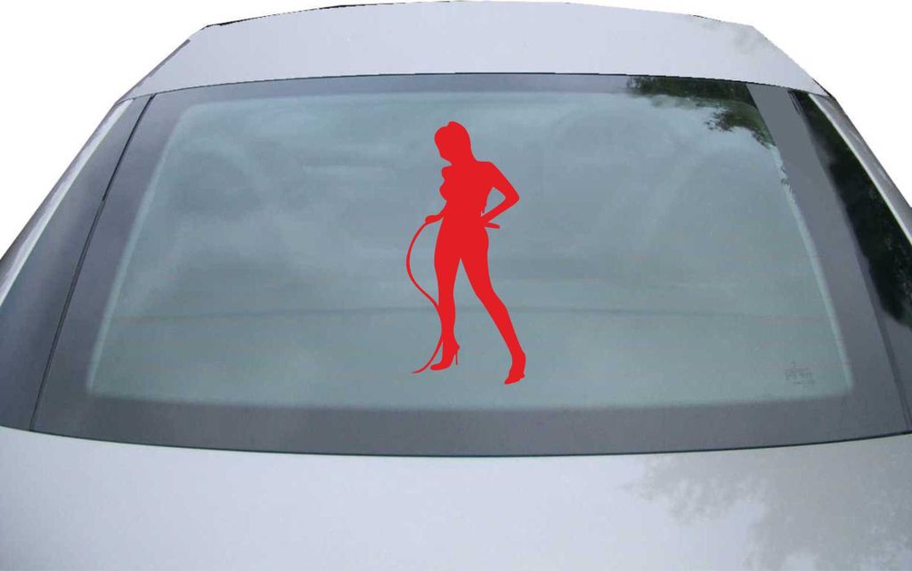 Indigos UG - Aufkleber Heckscheibe & Motorklappe DE2375 - rot - 600x272 mm - Domina - Auto Scheiben Fenster Heckklappe Tuning Racing JDM - Die cut