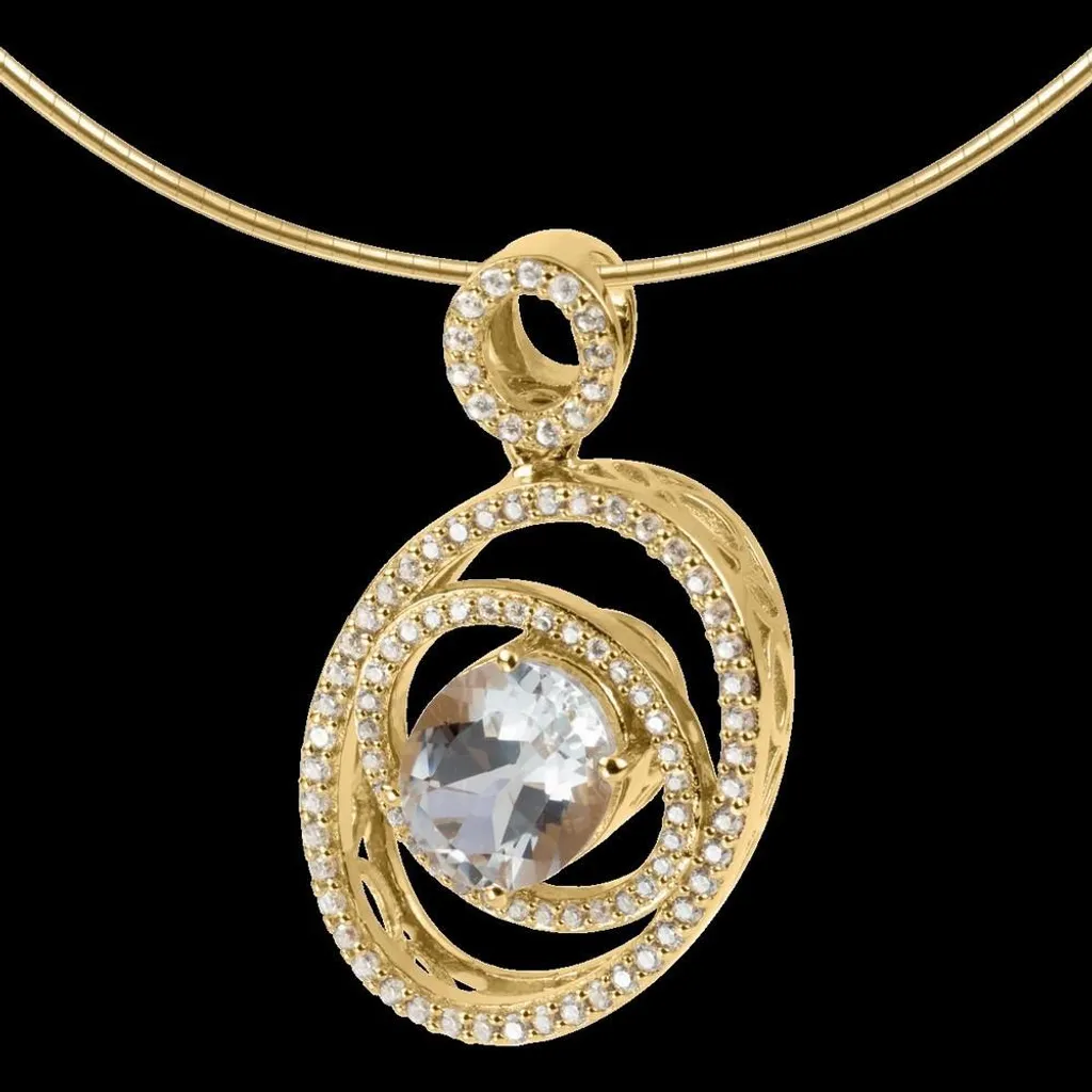 Chaîne Jacques Lemans SE-C159C en argent 925 avec topaze blanche
