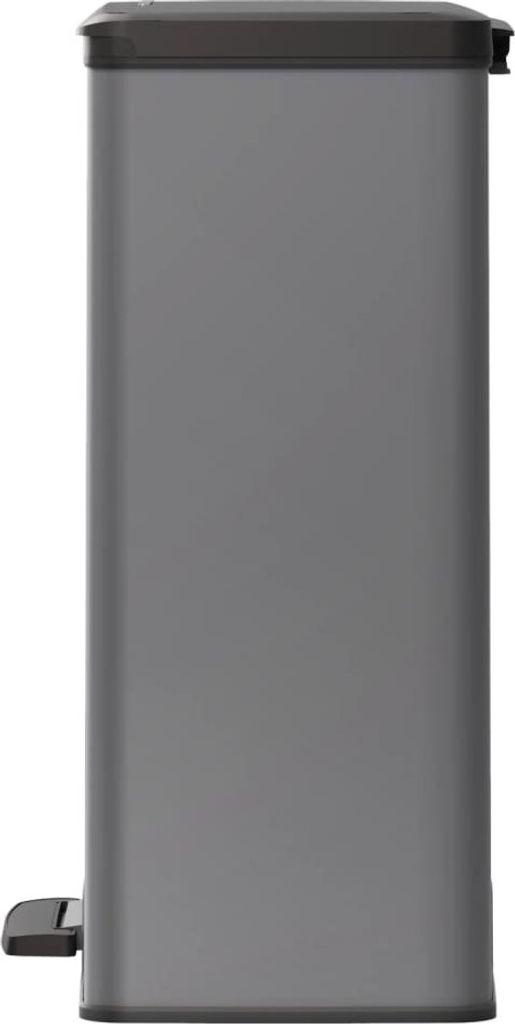 Curver Poubelle Deco Rectangular Duo 52L (26+26L) – Gris Anthracite – 100% Recyclé – Design Moderne Avec 2 Seaux