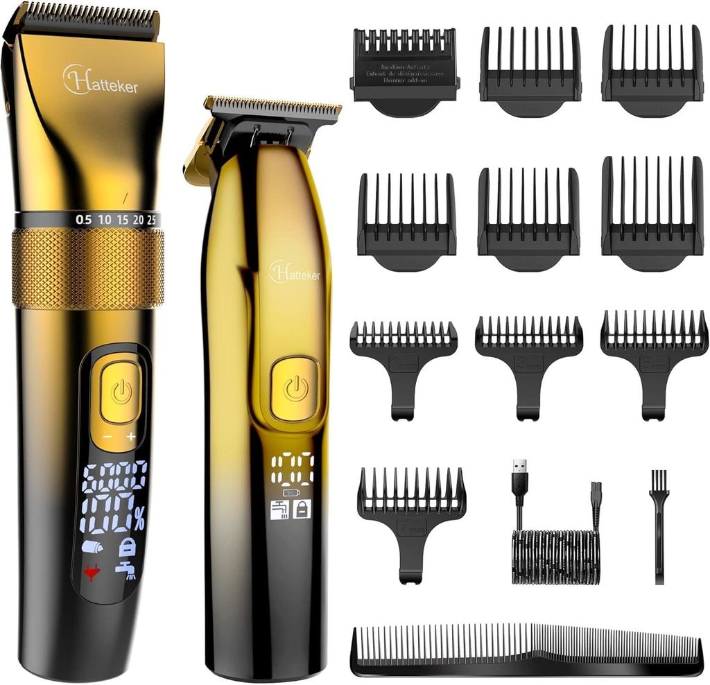 Profi Set Haarschneider Pflegesets Barttrimmer Bartschneider Herren T-förmiger Trimmerkopf T-blade Trimmer Präzisionstrimmer IPX7 Wasserdicht