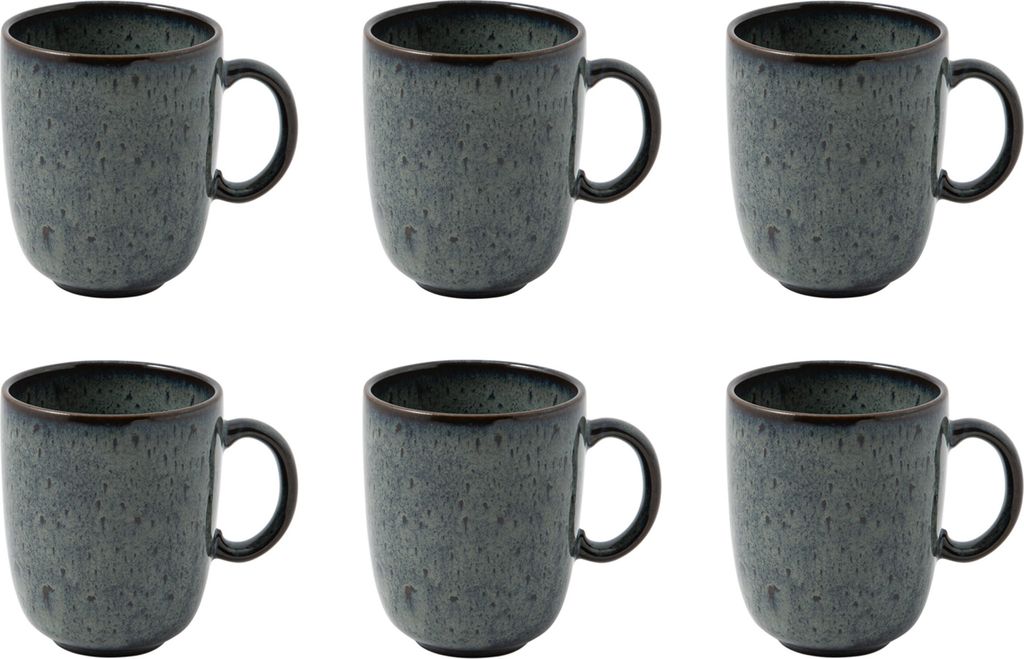 like. by Villeroy & Boch Lave Gris Kaffeebecher 400ml 6er Set grau Steingut