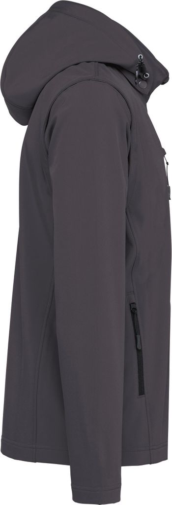 Kariban 3-lagige Uni-Softshell-Jacke mit Kapuze und Produktbild 