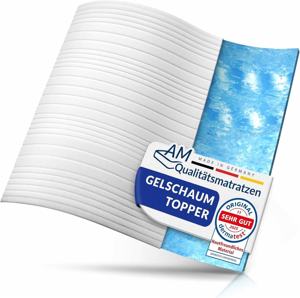 AM Qualitätsmatratzen | Basic Gelschaum-Topper | 140x190 cm Produktbild 