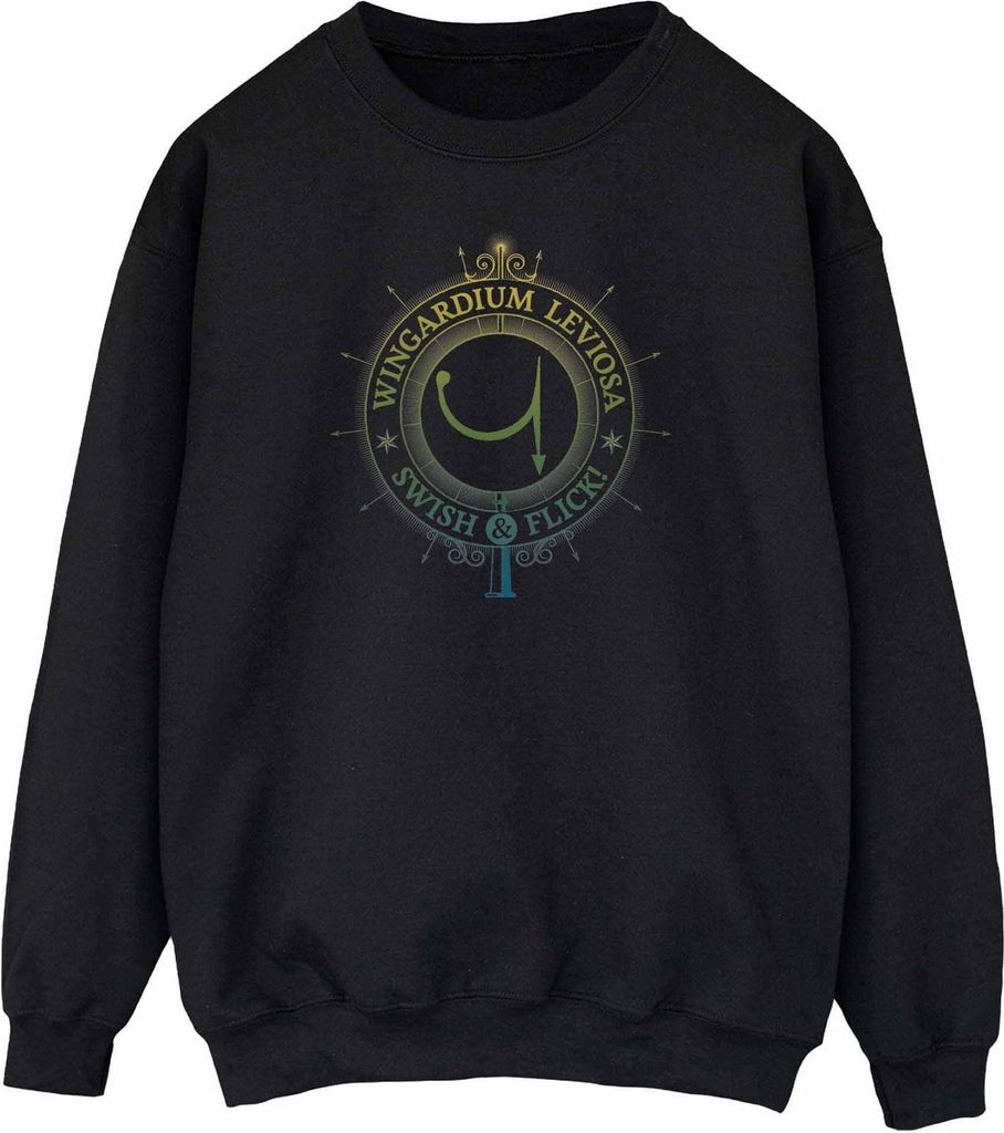 Harry Potter - "Wingardium Leviosa" Sweatshirt für Herren BI1920 (XL) (Schwarz)