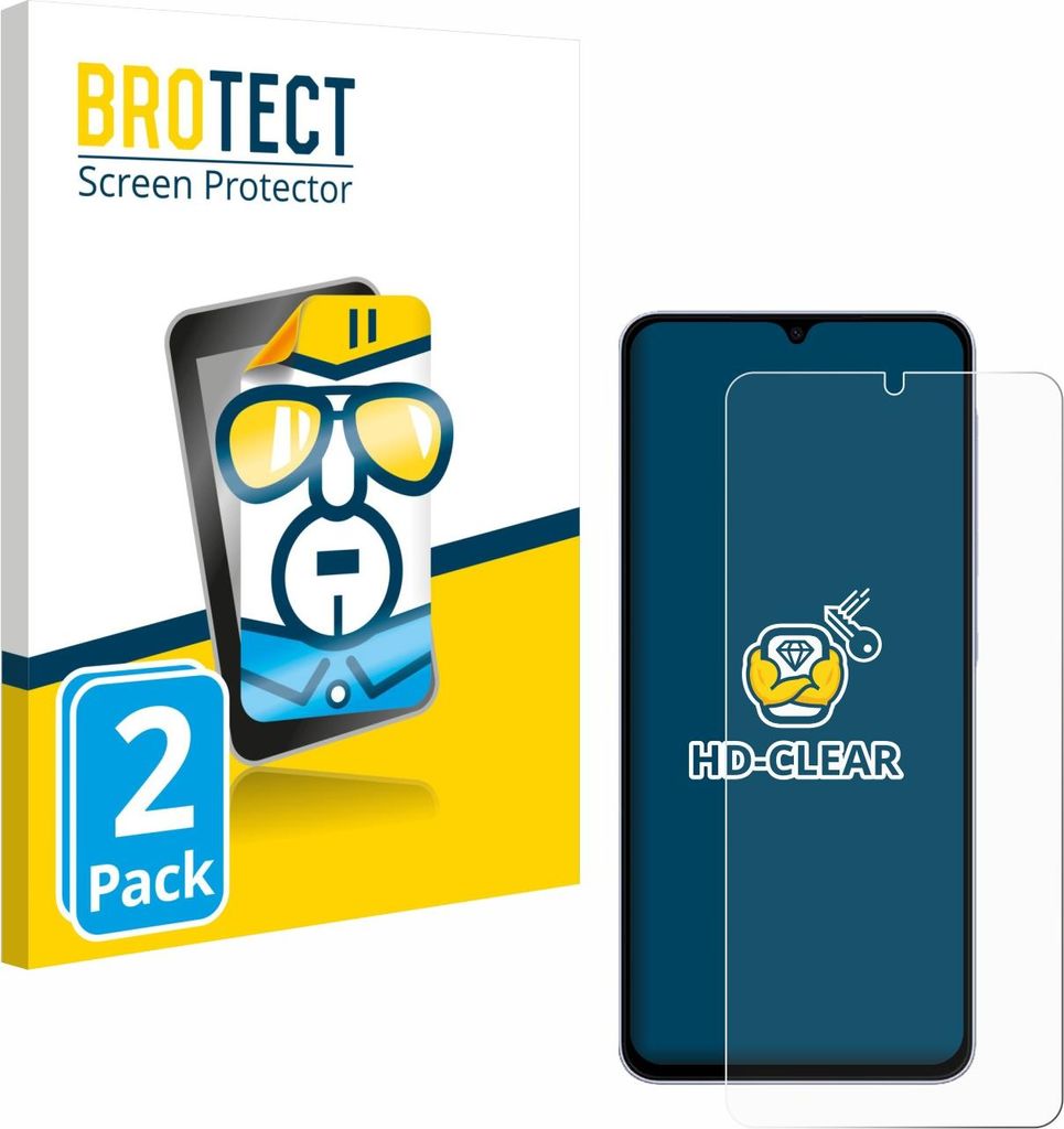 2x Für Samsung Galaxy A07 4G Schutzfolie BROTECT Displayschutz Display Schutz Folie Klar Transparent