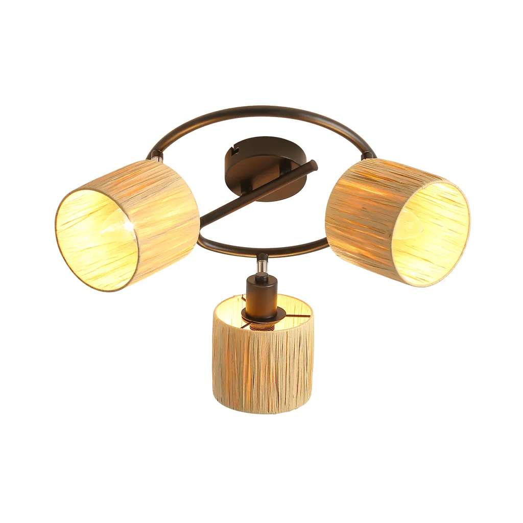 Offerta Lampada Soffitto ZMH 3 Faretti Orientabili E14 Nero - 9