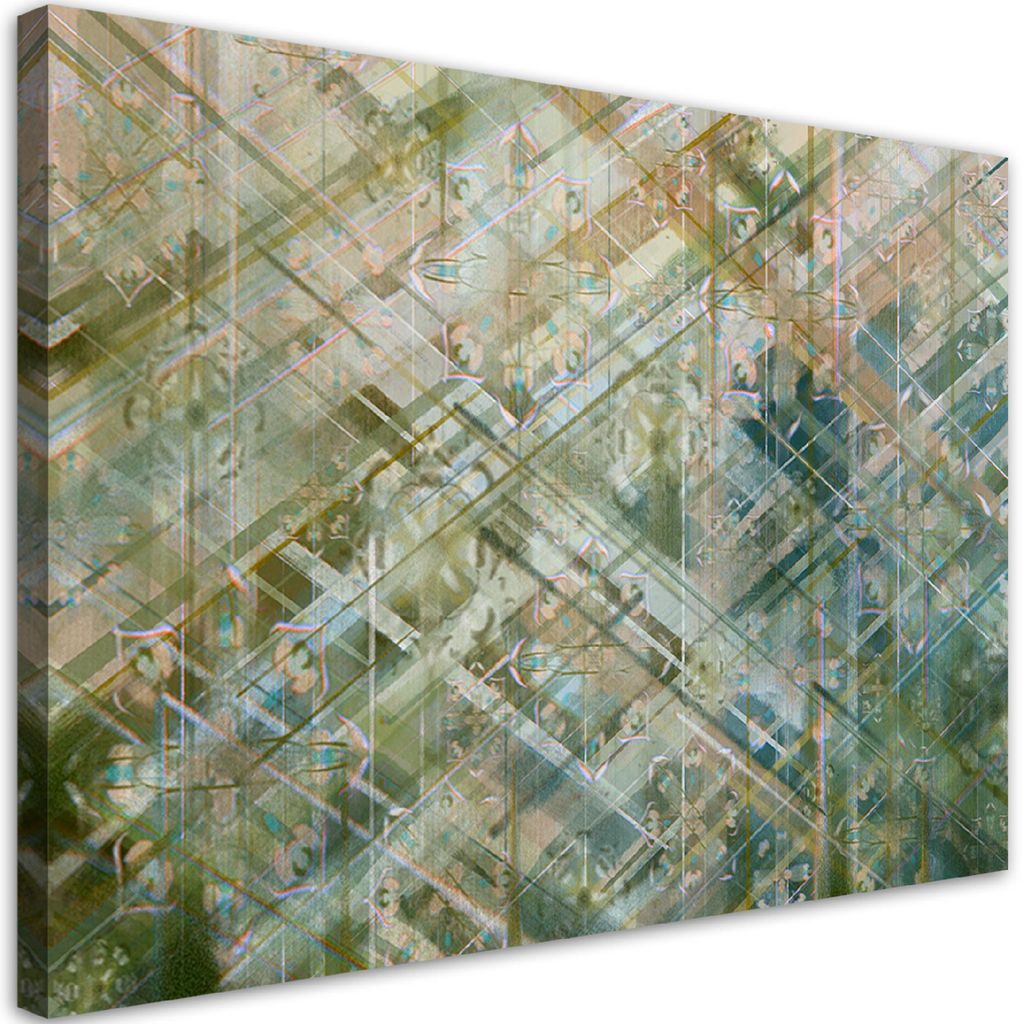 Leinwandbild abstrakte geometrische formen 90x60 cm Feeby grau wandbild bereit zum aufhängen