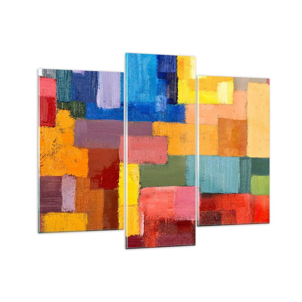 Bilder auf glas - Abstraktion modern - 130x100cm - Glasbilder - Wandbilder - Kunstdruck - zum Aufhängen bereit - Wanddekoration aus Glas - Glas Bi...