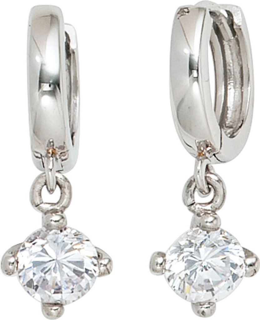 Ohrhänger Ohrringe Creolen aus 925 Silber & Zirkonia weiß Damen