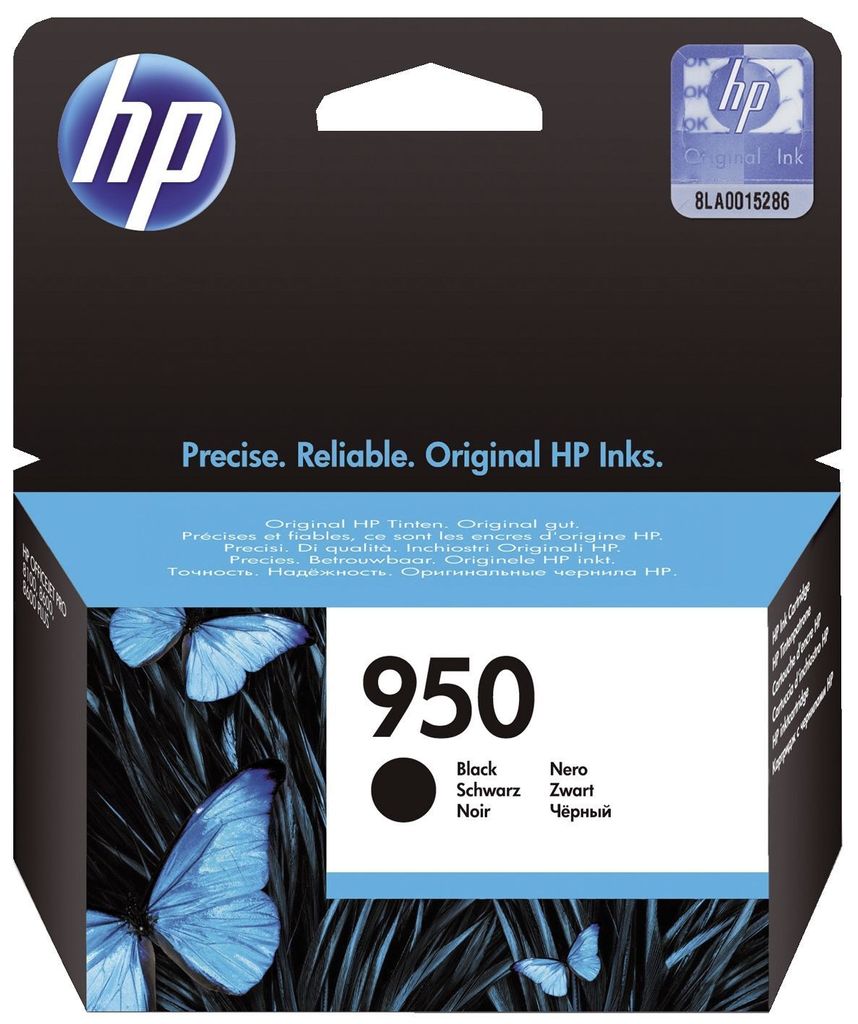 HP 950 Schwarz Original Druckerpatrone, Standardertrag, Schwarz, Tinte auf Pigmentbasis, 1000 ml, 1 Stück(e), 1000 Seiten