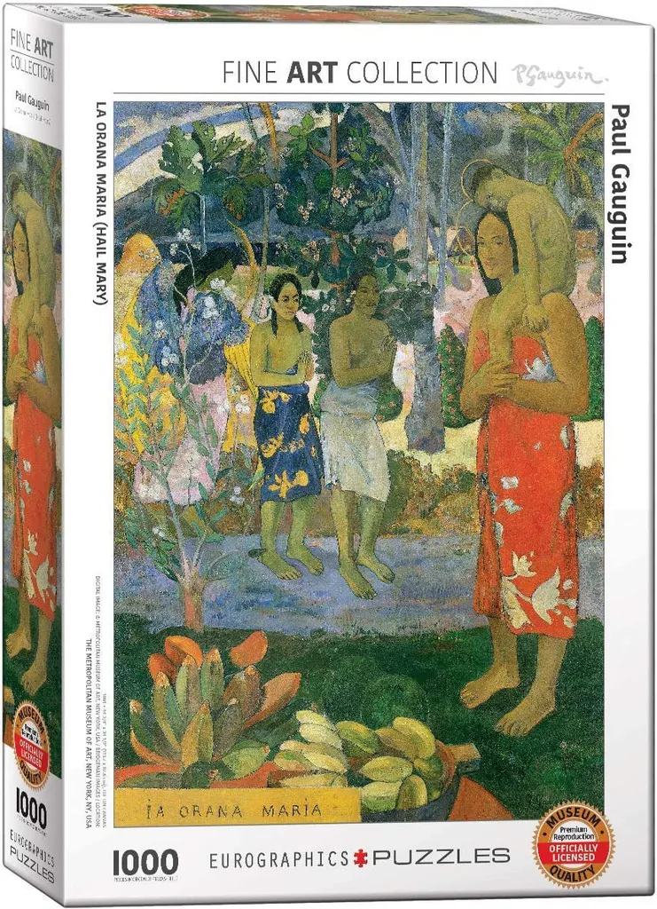 Puzzle classique 1000 pièces Gauguin Ave Maria et accessoires inclus