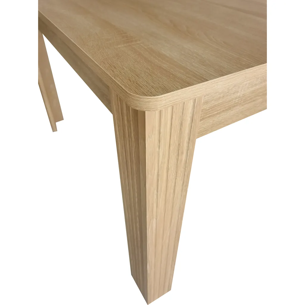 Table de repas stable et facile à monter 116x65cm bois naturel - 7