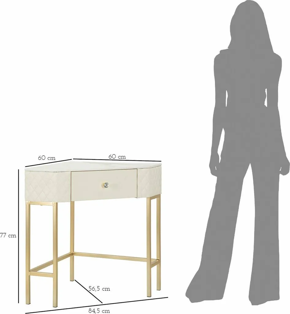 Console Viscardo Blanche Haute Résistance 20kg - Format 85x60x77 cm