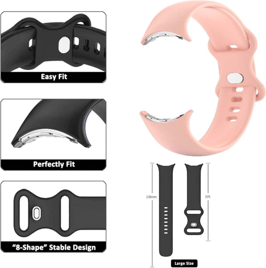 Wacth Armband Silikon Google Pixel Watch 4 / 3 / 2 / 1 41mm Produktbild 