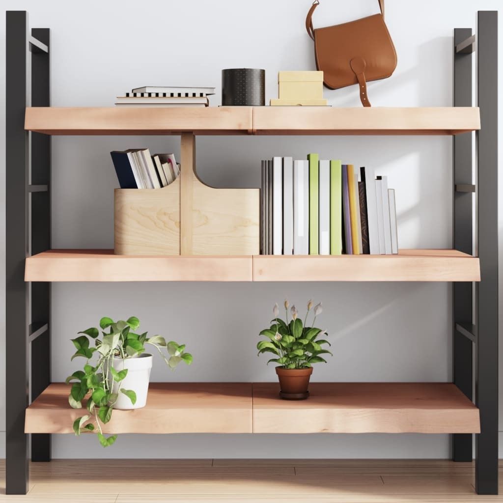 CLORIS Designermöbel Wandregal 120x60x6 cm Massivholz Eiche Unbehandelt , Wandregale Design 2024