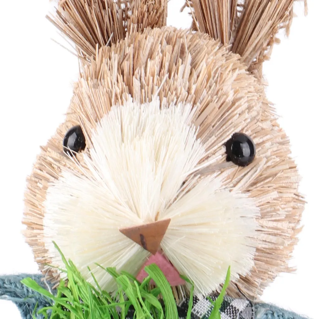 Lapin de Pâques 36cm Gris : Déco Durable et Chic pour Salon et Table