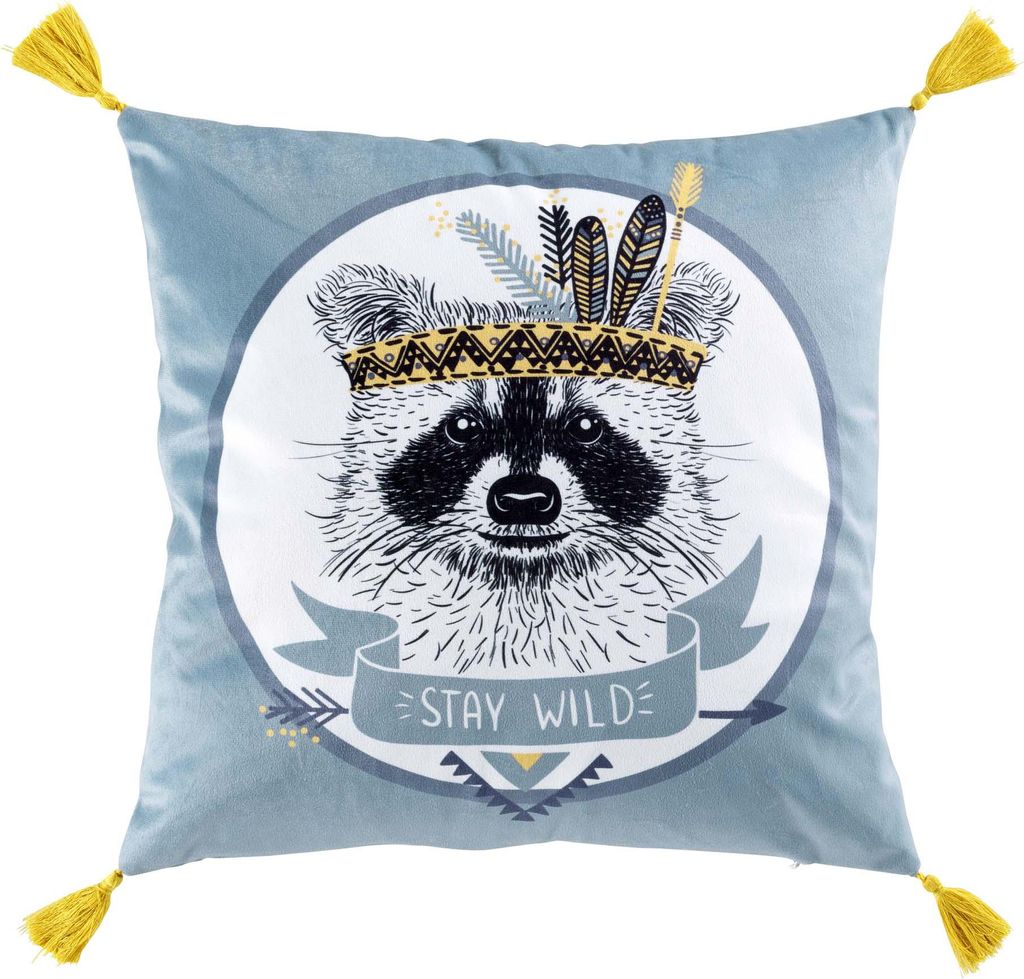 Dekokissen STAY WILD, mit Fransen, 40 x 40 cm
