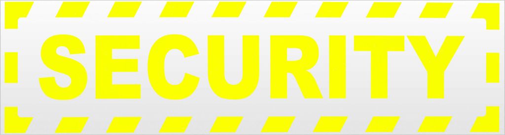 Kiwistar Security gestreift Magnetschild Schild magnetisch - 60cm Neongelb - Magnetfolie für Auto PKW Kfz