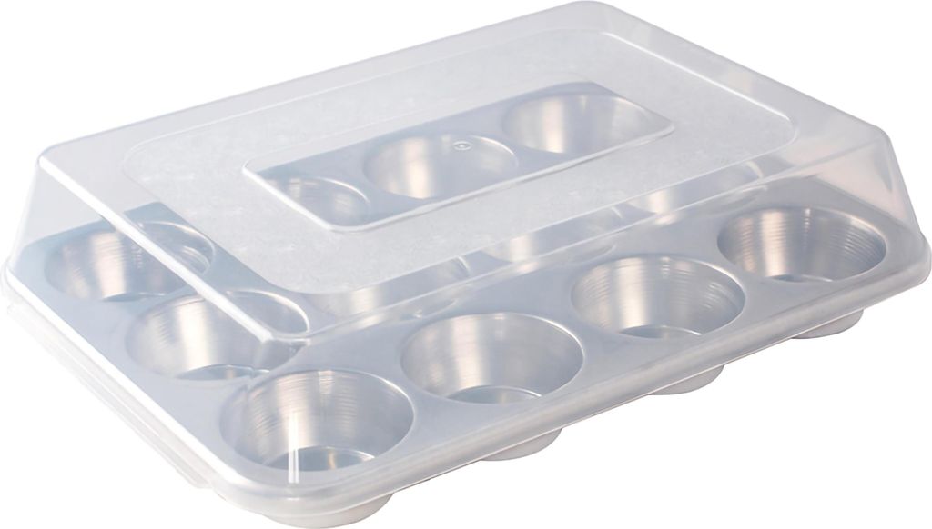 nordic ware - Stampo per 12 muffin con coperchio Immagine del prodotto 