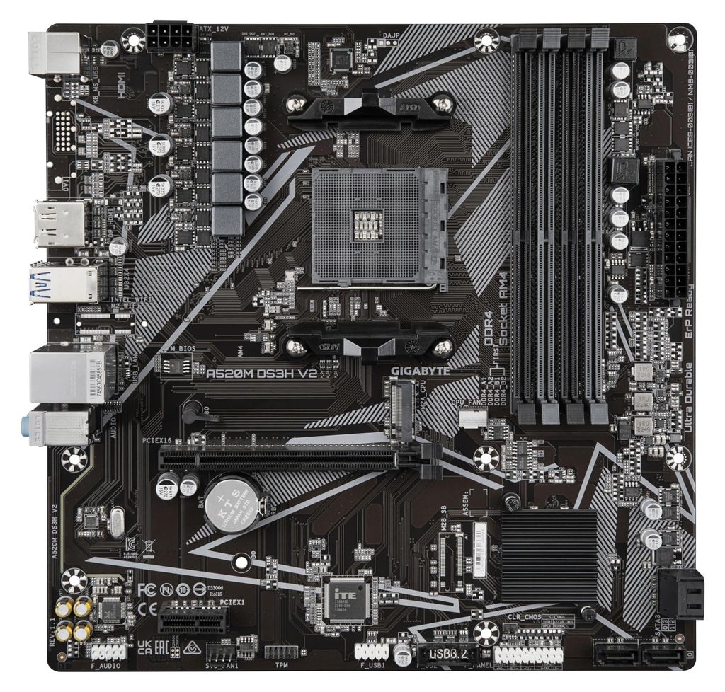 Gigabyte A520M DS3H V2 (rev. 1.0) Zásuvka AM4 micro ATX Obrázok produktu 