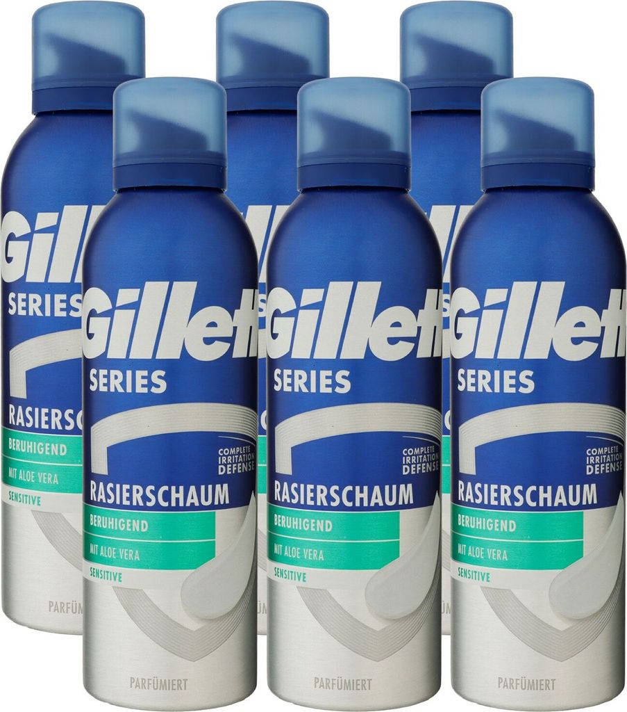 Gillette Series Sensitive Rasierschaum – 200 Ml – Mit Aloe – Für Empfindliche Haut