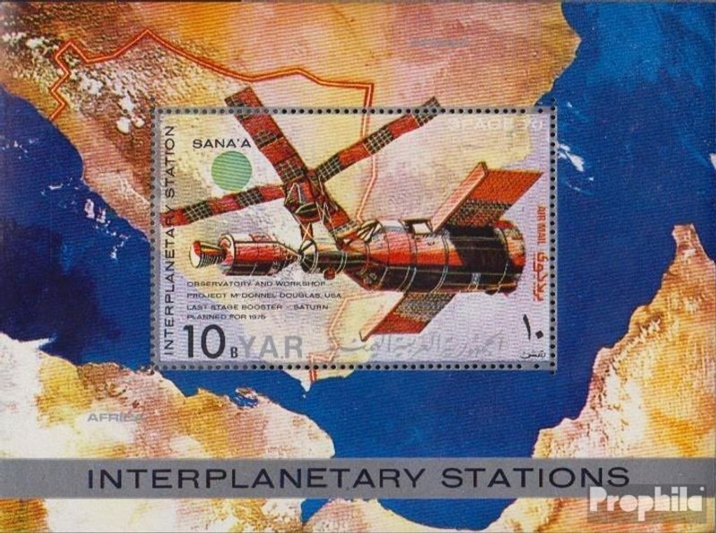 Briefmarken Nordjemen (Arabische Rep.) 1970 Mi Block135 (kompl.Ausg.) postfrisch Raumfahrt