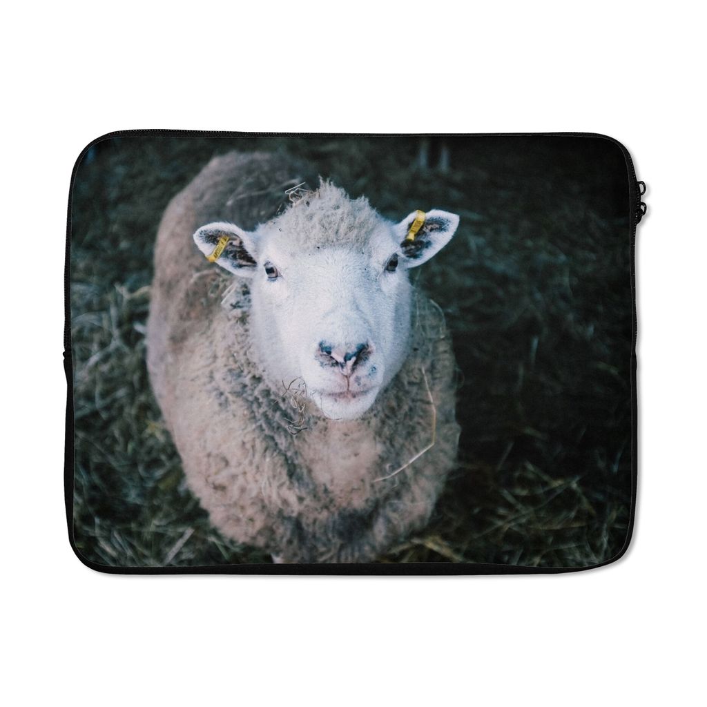 MuchoWow Laptop Hülle 15 Zoll Schafe - Tiere - Rinder Laptoptasche - Laptoptasche - Sleeve - Rundum-Schutz