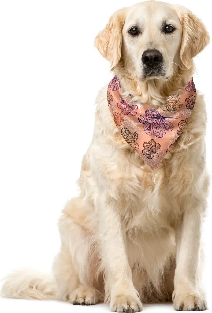 Bandana per Cani ABAKUHAUS Fiori Autunnali 40x40cm - Look Instagrammabile