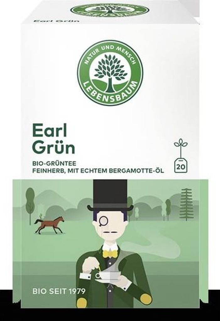 HERBATA ZIELONA EARL GRUN EKSPRESOWA BIO (20 x 1,5 g) 30 g - LEBENSBAUM