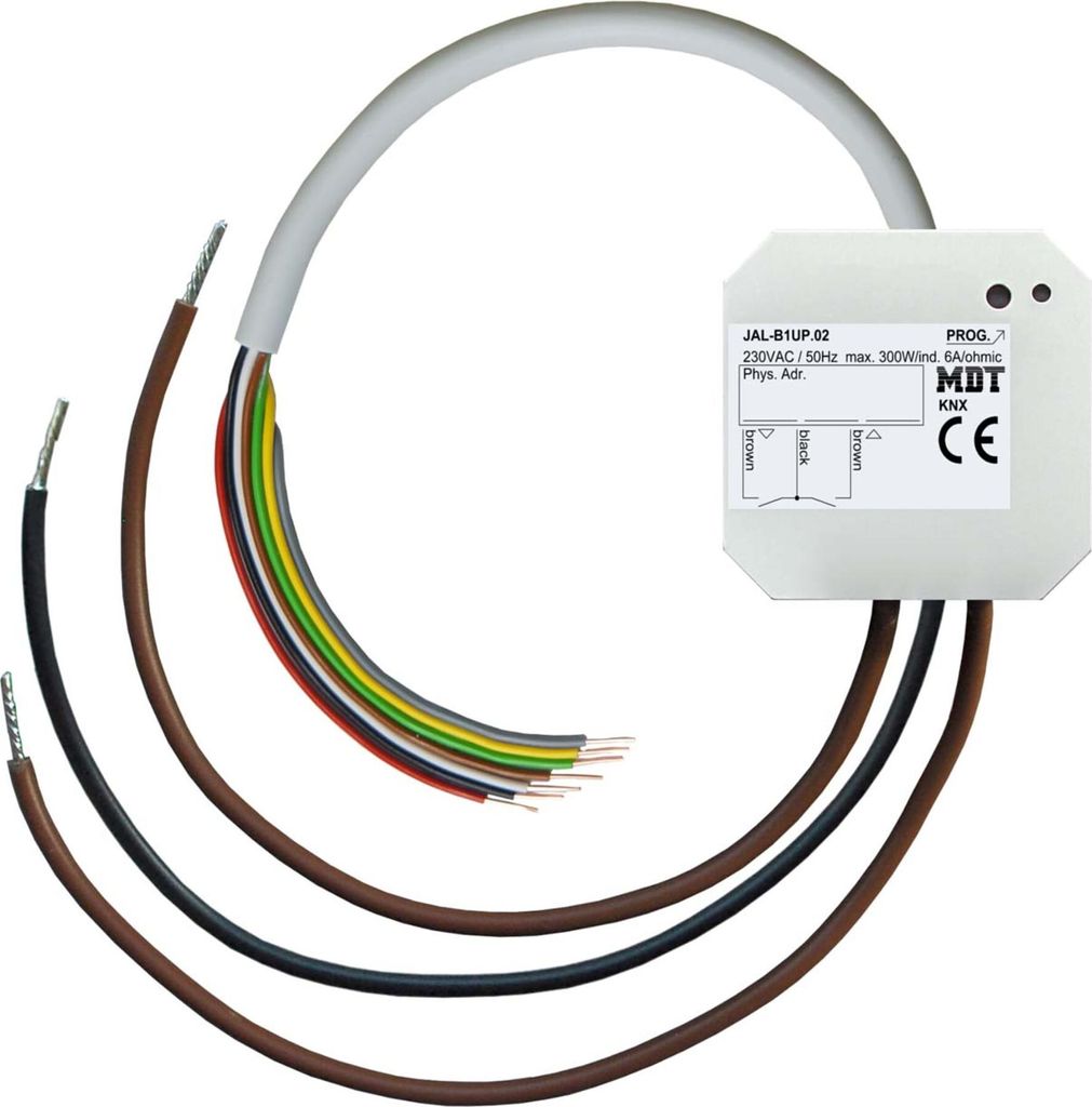 MDT KNX Jalousieaktor 1fach mit 4fach Tasterschnittstelle Up, 1 Stk.