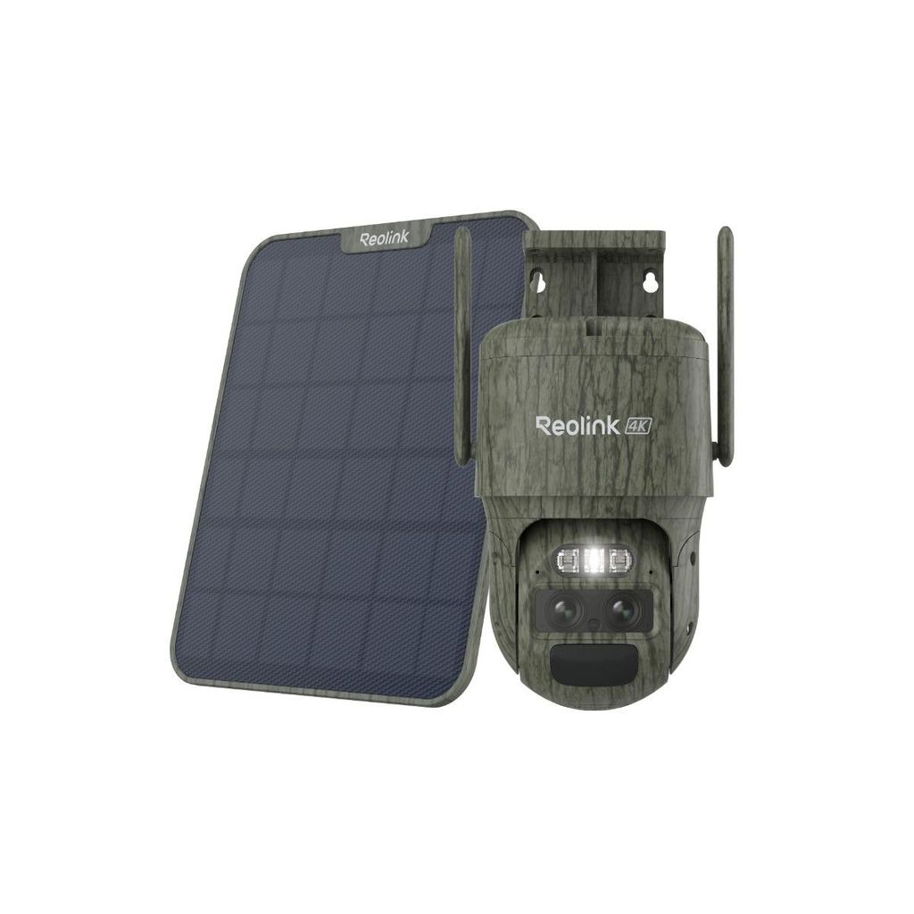 Reolink TrackMix LTE+Solarpanel-C, 4K 8MP 4G LTE Akku Dual Objektiv Überwachungskamera, Auto-Zoom & Tracking, Intelligente Erkennung, 6X Hybridzoom
