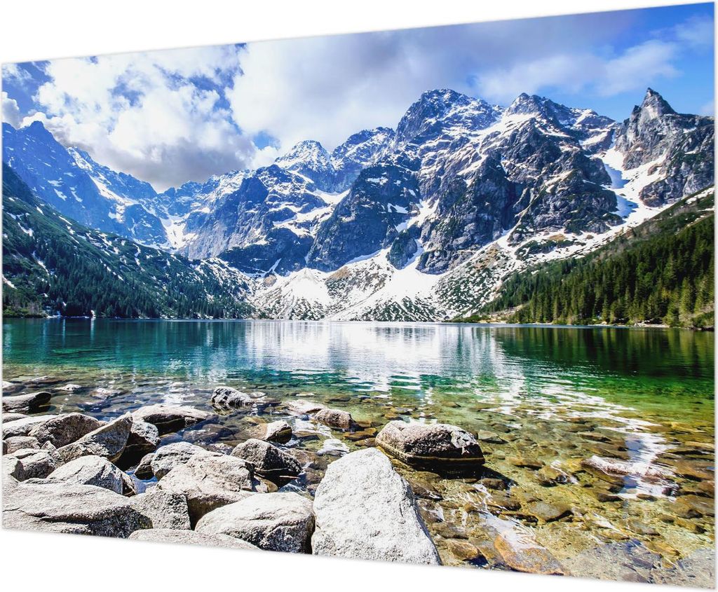 Wandtapete - Dekorative Tapete für Wohnzimmer - Tapetenfolie für Wanddekoration - 312x219 cm - Berglandschaft